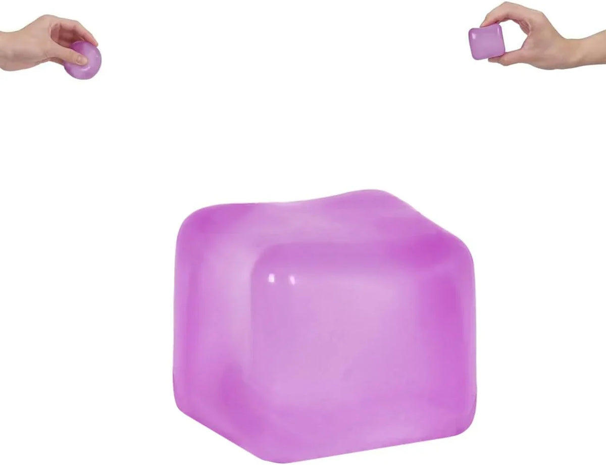 Gel-Filled Ice Cube Squishy Toy 1.38in/3.5cm for Kids Ages 3+ & Adults – Slow Rising Sensory Squeeze Cube, Mini Desk Fidget Toy for Party Favors & Classroom Rewards(Purple) - US 1278