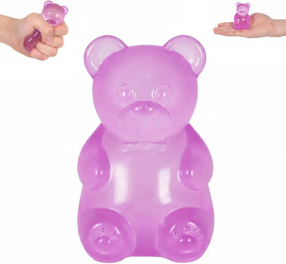 Gummy Bear Squishy Toy for Kids Ages 3+, Slow Rising Soft Foam Bear Squeeze Toy for Boys, Girls & Adults, Cute Sensory Bear Toy, Birthday & Valentine’s Day Gift(Purple) - US 6861