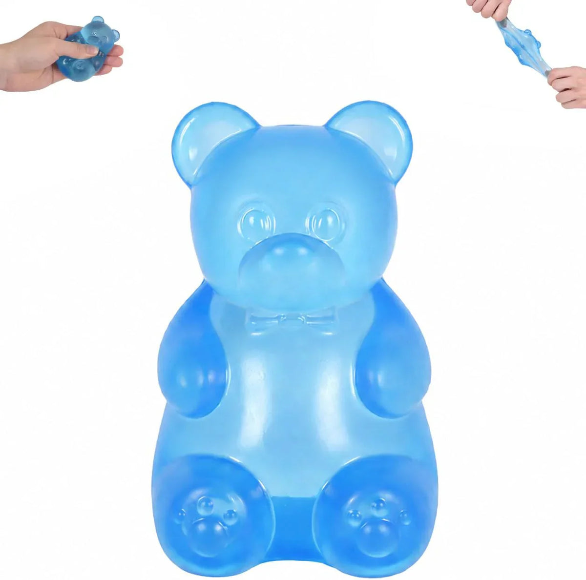 Gummy Bear Squishy Toy for Kids Ages 3+ & Adults, Slow Rising Squeeze Bear, Soft High-Density Handheld Sensory Toy, Cute Party Favor, Classroom Prize & Desk Toy (Blue) - US 1760