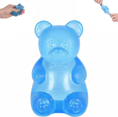 Gummy Bear Squishy Toy for Kids Ages 3+ & Adults, Slow Rising Squeeze Bear, Soft High-Density Handheld Sensory Toy, Cute Party Favor, Classroom Prize & Desk Toy (Blue) - US 1760