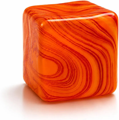 Jiezipaeasy Ice Cube Stress Ball 5cm(1.98", Marble Veined Squishy Fidget Toy for Adults & Kids, Soft Slow Rebound Sensory Toy for Stress & Anxiety Relief, Stretchy Non-Sticky Desk Toy (Orange) - US 1700