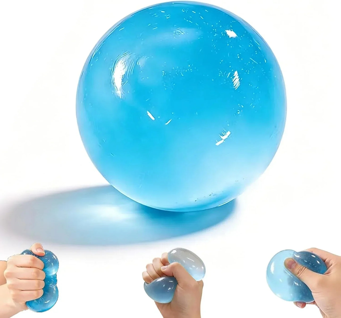 Blue Coconut Oil Stress Ball, Coconut Oil Squishy Ball, Squishy Coconut Oil Stress Ball & Coconut Oil Squishy, Blue Slow Rising Squeeze Toy, Anxiety Relief Fidget, for Office & Daily Use - US 9126