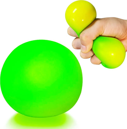 Squishy Stress Balls for Kids and Adults (1 Pack) Stretchy Dough Ball Squeeze Fidget Toy, Funny and Soft Change Color Squeeze Ball, Squish Balls, Ideal for Anxiety Relief, Autism, ADHD (Green) - US 1889