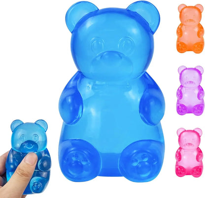 Gummy Bear Squishy, Stress Bear Taba Squishy, Taba Squishy Toys for Kids, Stress Balls Valentines Day Gifts Birthday Gifts Party Favors-Blue - US 8731