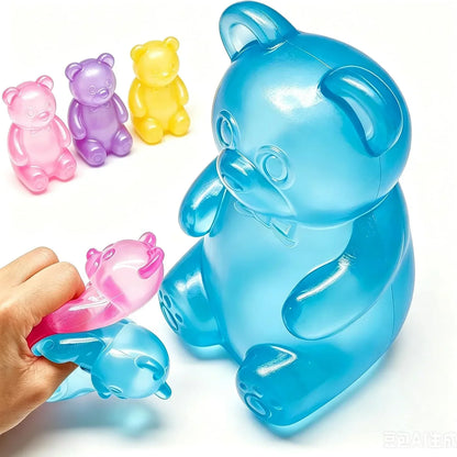 Fidget Toys Squishy Gummy Bear, Stress Cube Squishies Anxiety Stress Relief, Ice Squishy Stress Cube-Drop Malt Sugar Balls, Sensory Ball for Kids with Autism - US 5155