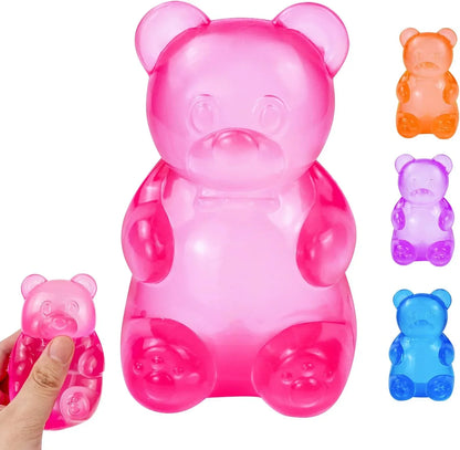 Gummy Bear Squishy, Stress Bear Taba Squishy, Taba Squishy Toys for Kids, Stress Balls Valentines Day Gifts Birthday Gifts Party Favors-Rosy - US 8631