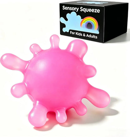 1 Pack Fidget Toys Stress Balls for Kids, Splat-Tastic Squishy Toy, Stress Splat Toy, Squishies Anxiety Stress Relief, Ice Squishy Stress Sensory Cube Malt Sugar Balls with Autism (Purple) - US 6820