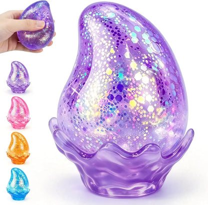 Squishy Stress Balls,Cube Squishies Anxiety Stress Relief Ice Squishy Malt Sugar Balls,Soft Sensory Calming Toys for Kids Teens, Party Favors & Classroom Prizes for Kids - Purple - US 4224
