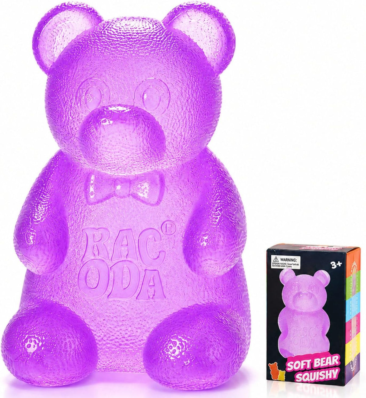 Gummy Bear Squishy, Sensory Fidget Toy Toys for Anxiety Stress Relief,Squishies Sensory Toy for Adults Kids Teens,Purple Stress Ball for Classroom Prize, Birthday Gifts Party Favors - US 7851